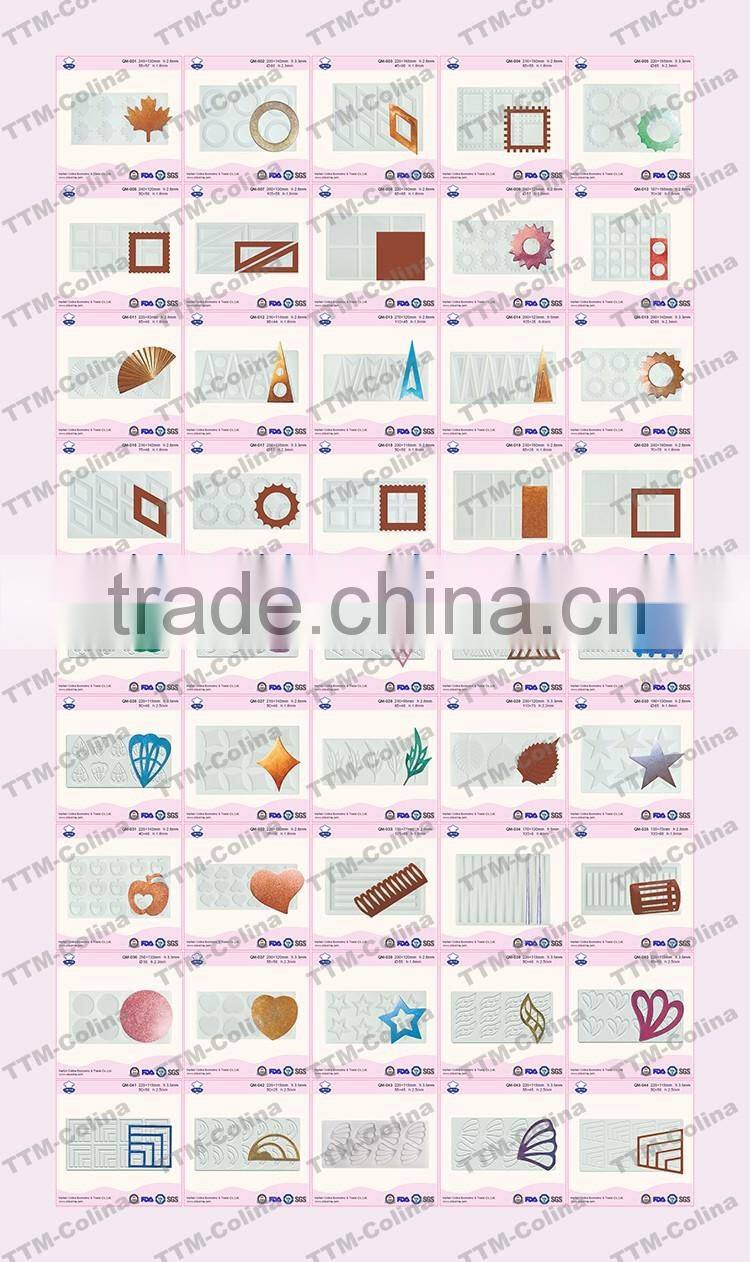 Heart shape garnishing sheet cake decoration silicone chocolate mould