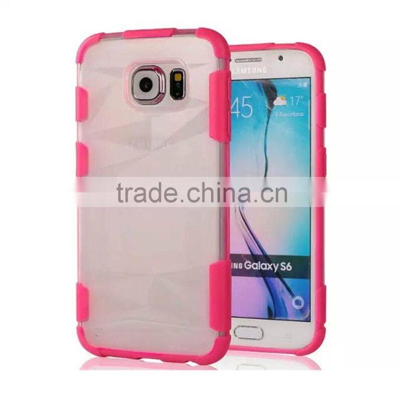 Pc+Tpu material back cover hard case for Samsung S6