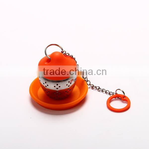 silicone tea ball Stainless steel tea strainer silicone bpa free