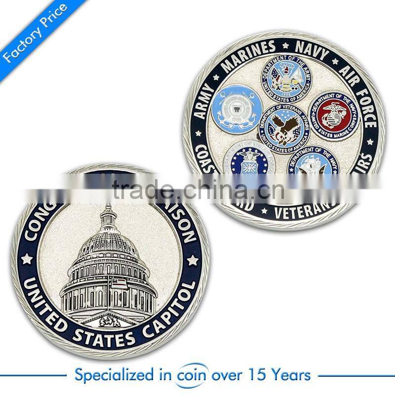 Supply high quality custom USA cheap challenge coins