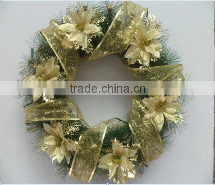 2016 Hot Sale PVC Artificial Christmas Wreath