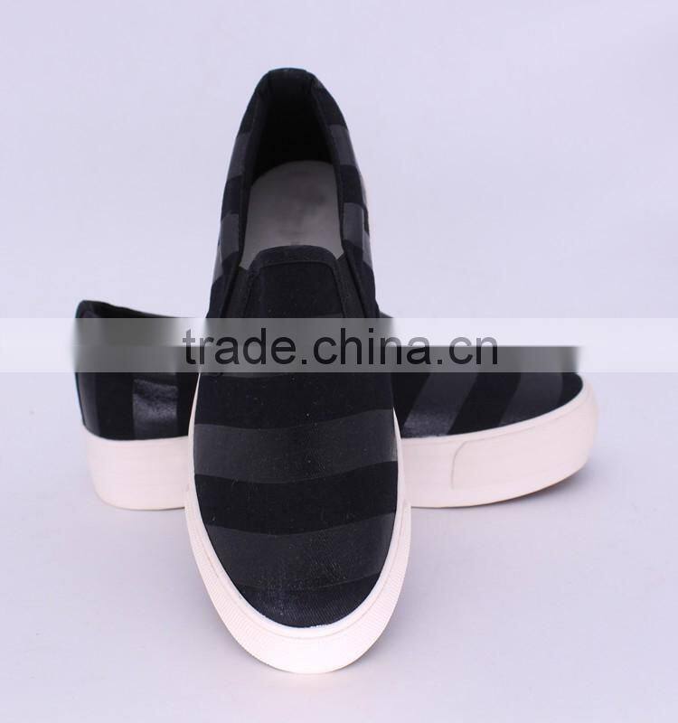 striped printed upper rubber sole platform slip on women sneakers cheap casual canvas shoes 2016, shoes women ladies