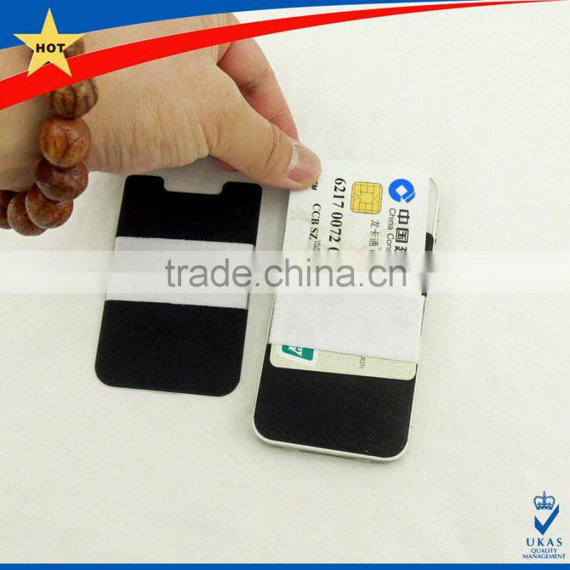 direct factory promotional customized cell phone sticker card holder with strap