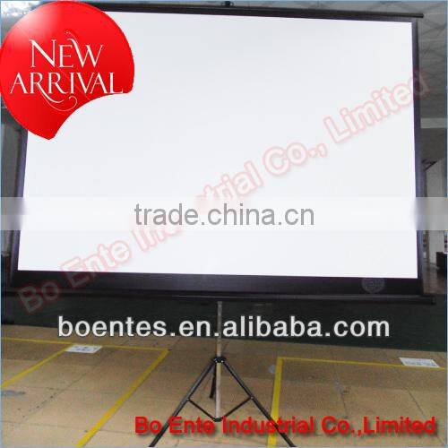 Matte White Floor Stand Tripod Manual Projection Screen with 70~120 Inch Size