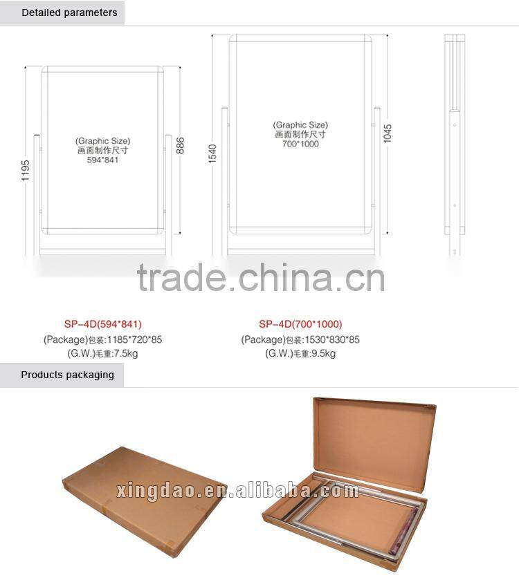 Aluminum retractable display poster stand