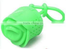 hot sale and fashion silicone flower tea bag