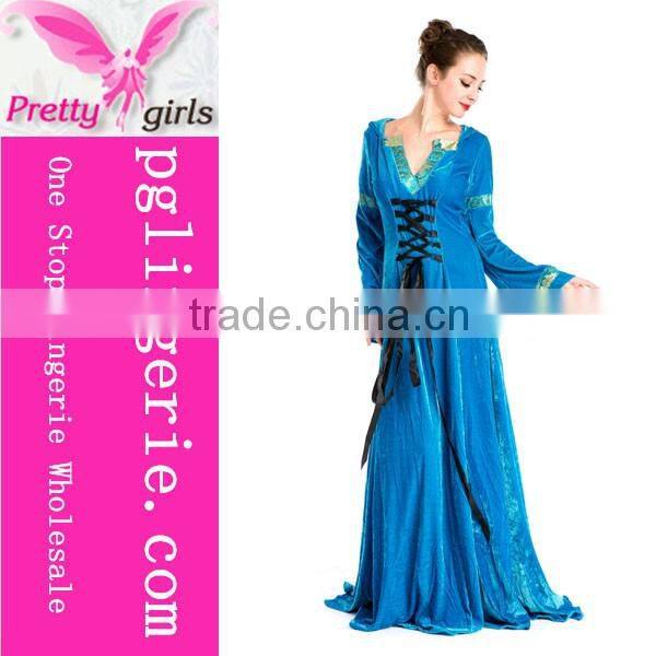 Blue Sexy Dress Long Evening Gown For Mature Woman