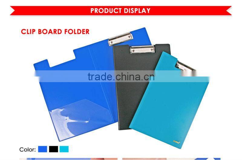 A4 Solid Color Clip Board Folder/plastic clip folder
