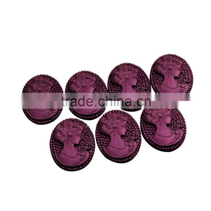 wholesale lady face cabochon resin cameo