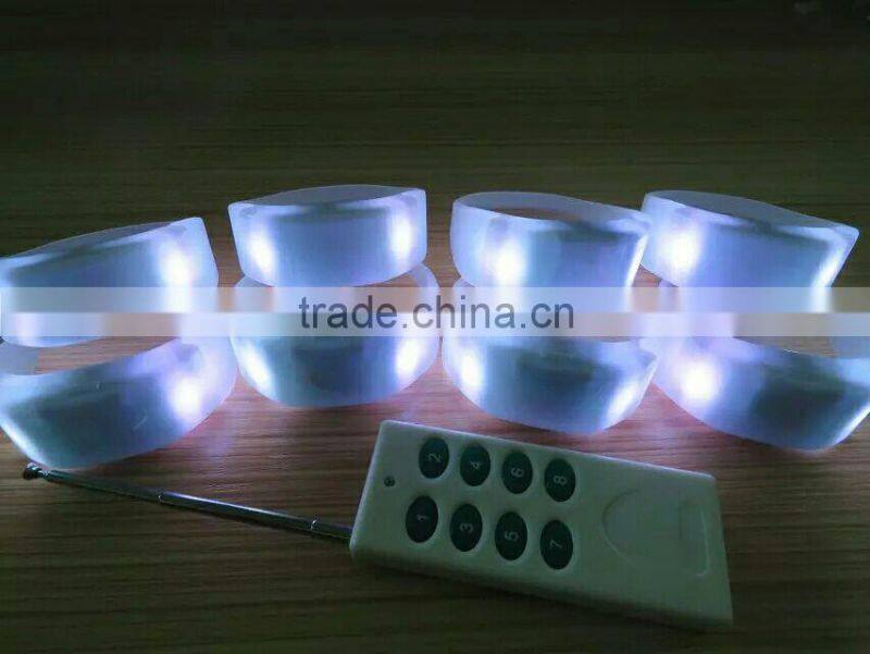 Wholesale Custom Remote Control LED Flashing Bracelet, Silicone LED Light Wristband