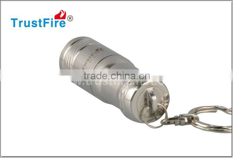 Mini flashlight stainless steek housing keychain led light promotional key holder TrustFire MINI-01 flashlight