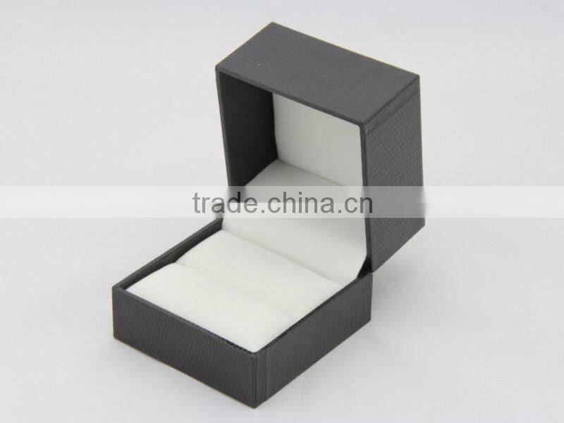 High quality small black square ring box with custom Logo