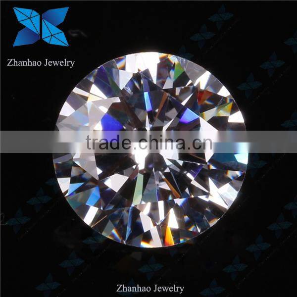 Round brilliant cut white korean cubic zirconia cz jewelry