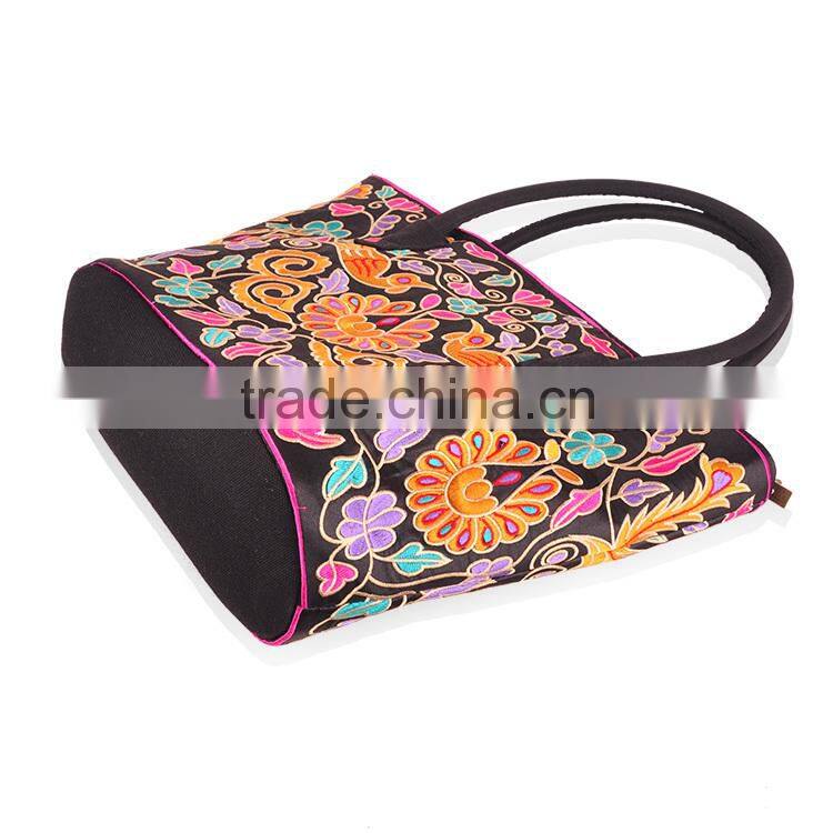 China ethnic style canvas shoulder bag hand bag Embroidery Tote Bags