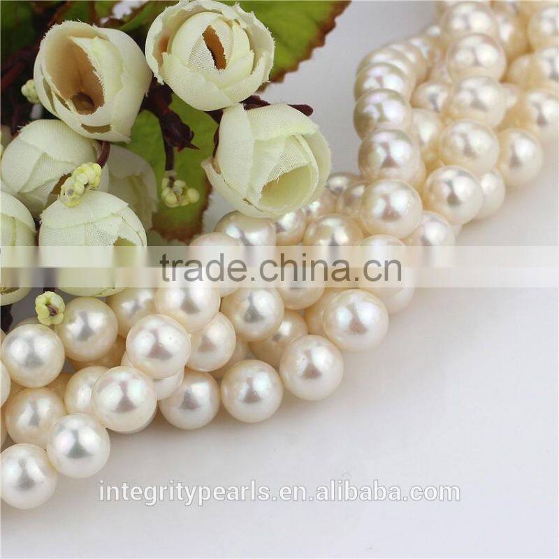 11mm AA grade perfect round wholesale price natural cultured round white pearl beads