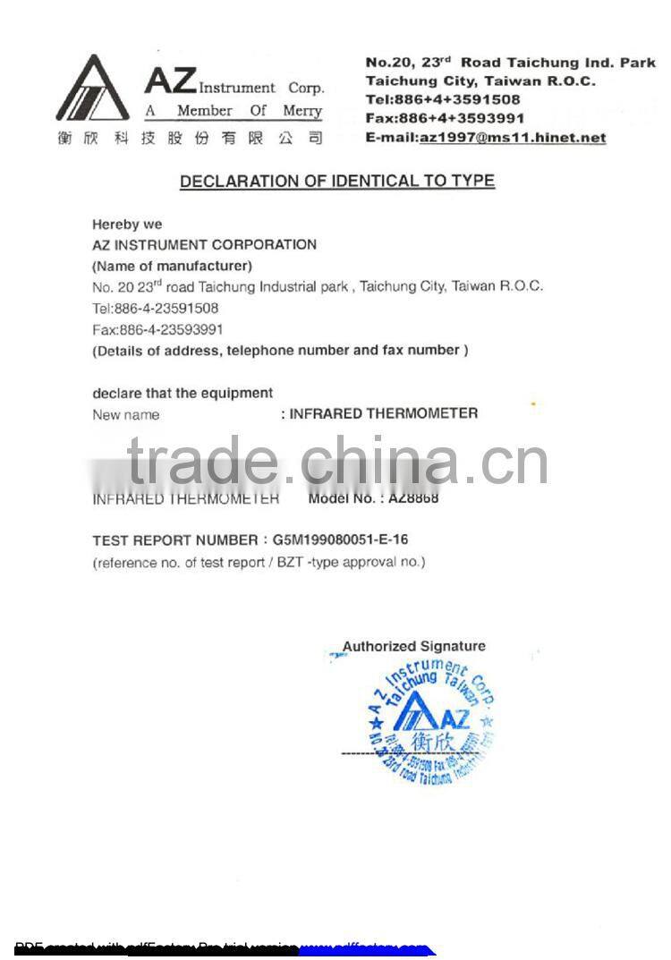 Non-contact Infrared Thermometer Digital LCD Display -20~420 Degree Food Thermometer