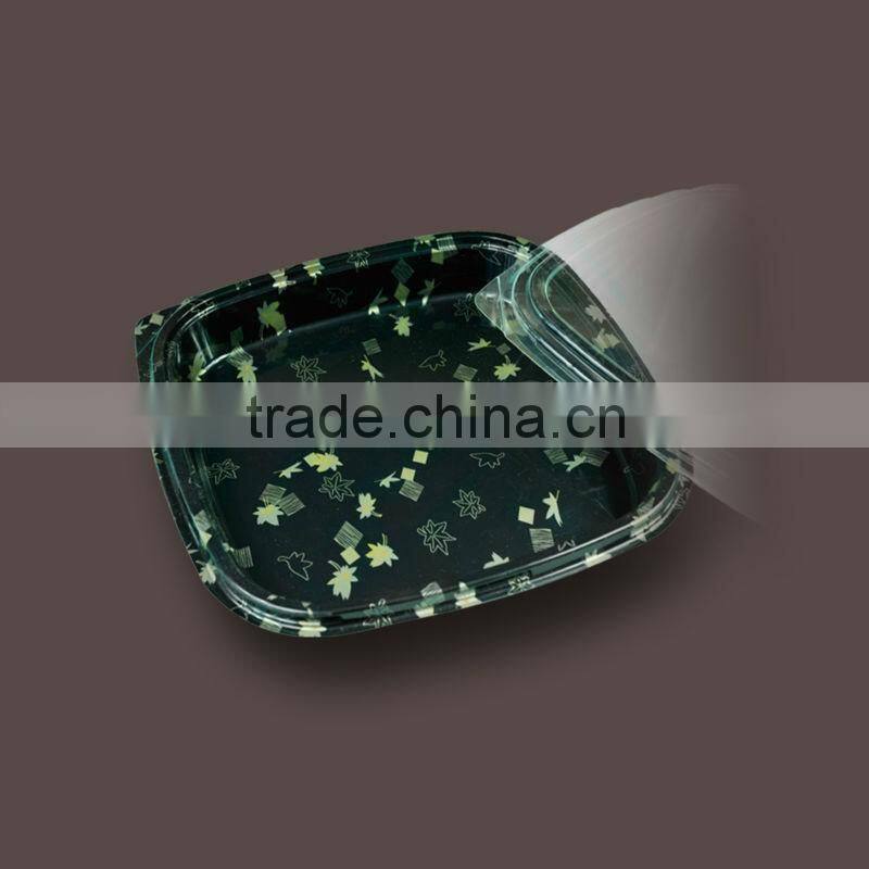 High quality pp black tray for food