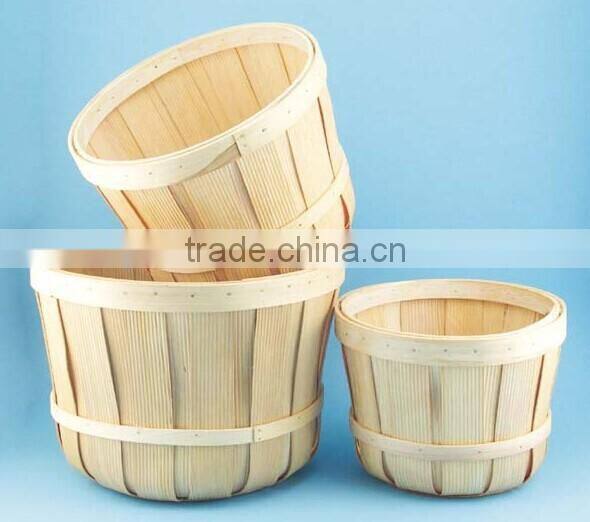 Texas Basket Co. Natural Round 1/2 Bushel Basket