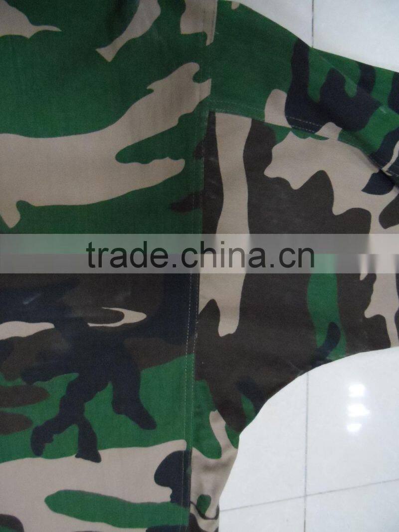 Custom cotton polyester twill jungle camouflage sylria outdoor tactical suit