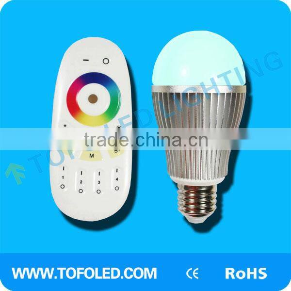 9w RGBW LED Bulb light with remote control