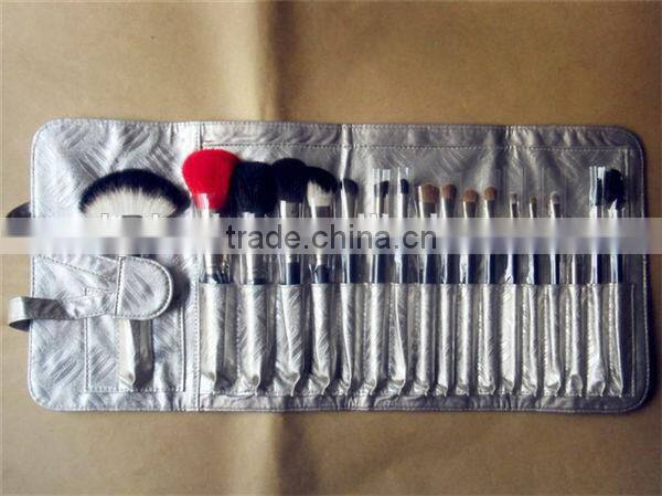 Wholesale 11pcs Long blue ferrule Cosmetic makeup brushes,Two tone Makeup brush set