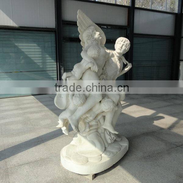 Large White Marble Angel Garden Statue