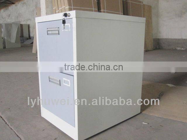 hand-clasping aluminum alloy 2 drawers metal drawer cabinets