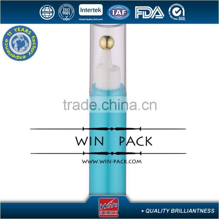 7.5ml 10ml 15ml clear airless bottle for eye cream with plastic head, eye cream plastic bottle, airless bottle for eye cream