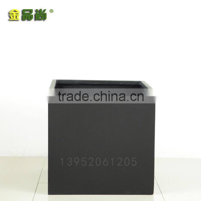matt white square long use life FRP flower pots
