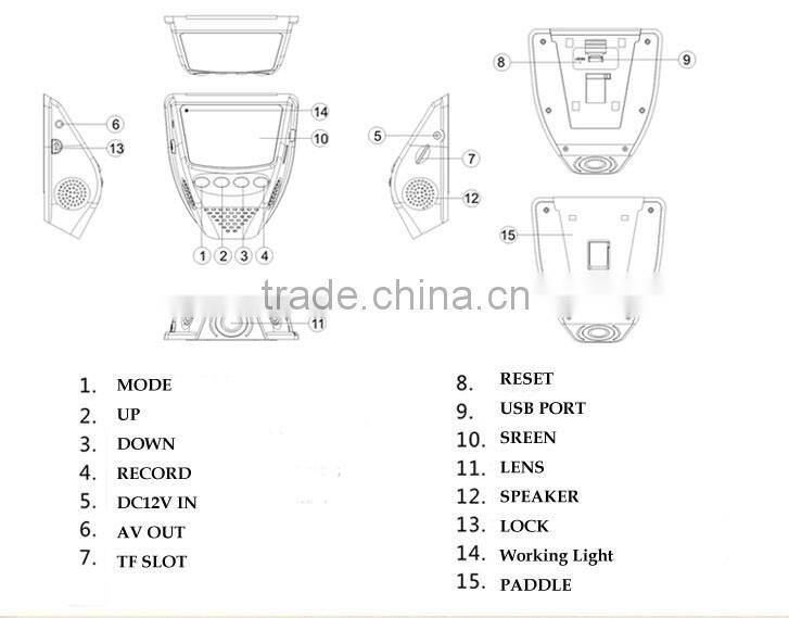 170 wide angle fisheye len car dvr camera 1080p car blackbox dashcam 902b