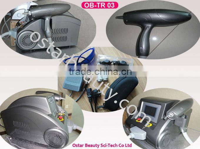Factory new design hotsale 1064nm laser 532nm laser tattoo removal machine OB-TR 03