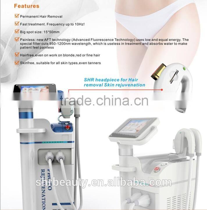 New painless IPL SHR for Hair Removal and Skin Rejuvenation