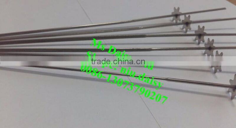 stainless steel skewers/BBQ skewers/charcoal BBQ skewers with gear