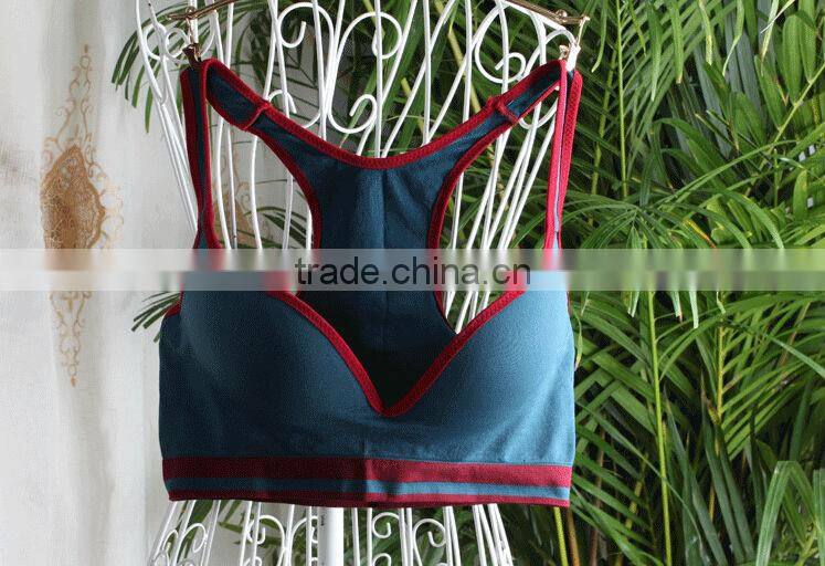 New Women Racerback Sports Bra Yoga Fitness Padded Stretch Seamless Gym Tank Top Bra M/L