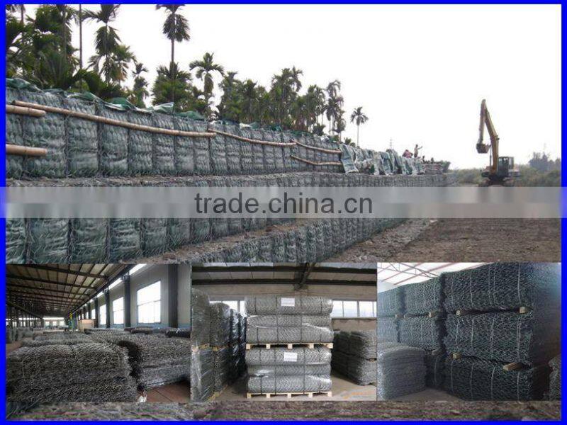 SGS test gabion cage / high zinc coated gabion box / hexagonal mesh