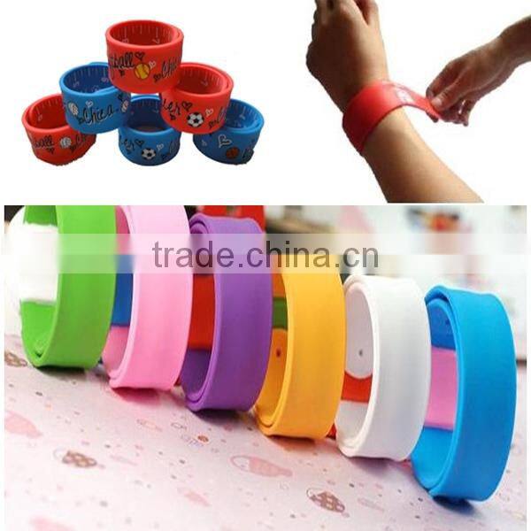 new products cheap custom silicone slap bracelet best selling items slap silicone charm bracelet metal ruler gift