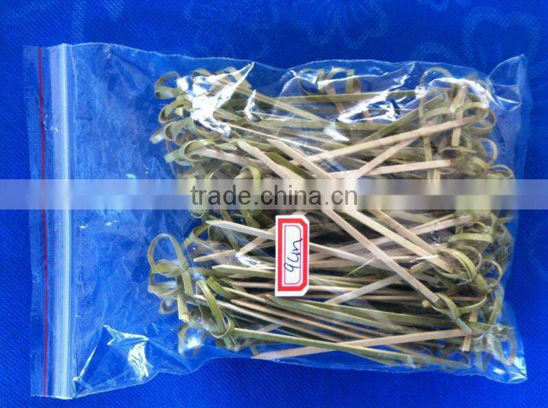 Golden supplier cheapest 9cm beautiful bamboo knot picks for fruit