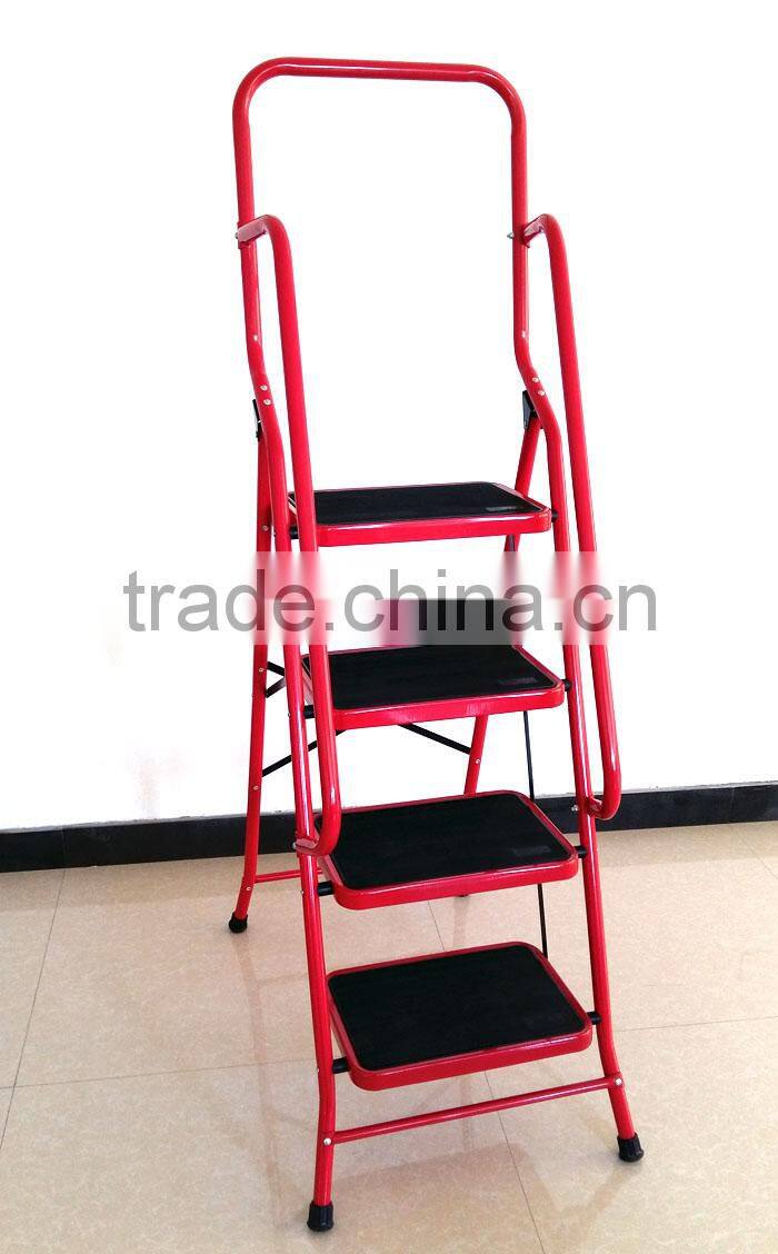 Red 4 Step Ladder Folding Ladder Hosehold step ladder