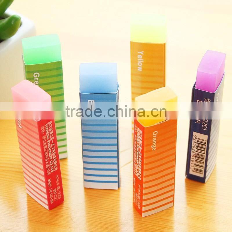 jelly color translucent eraser for students