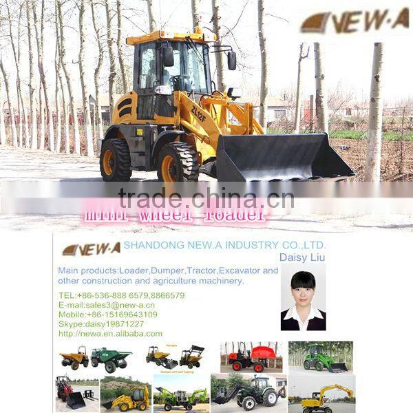 2016 hot 1.2ton ZL12 hot sale mini shovel loader