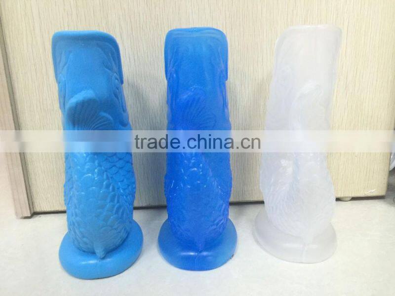 Wholesale OEM blow molding plastic fish flower vase,small vase