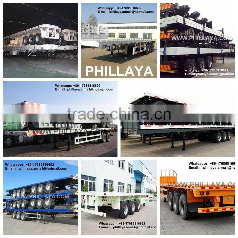 Good container flatbed trailer / flat body truck / 40ft container trailer price