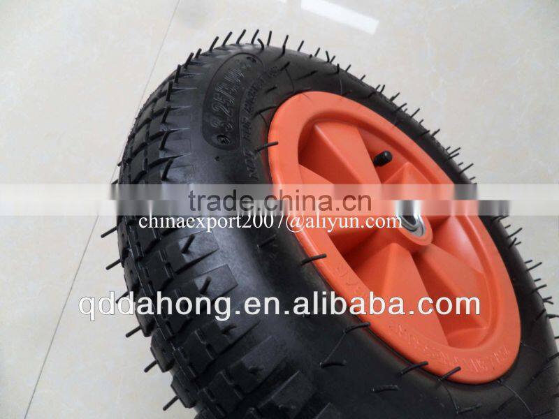 Rubber Tyre with Plastic Rim for Wheelbarrow 3.50-8
