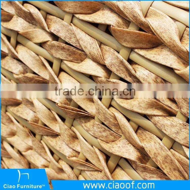 Twisted cane furniture restaurant table and chairs dining set