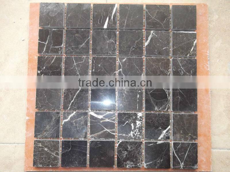 Nero Marquina with White vein marble Mosaic Tile 305x305 price