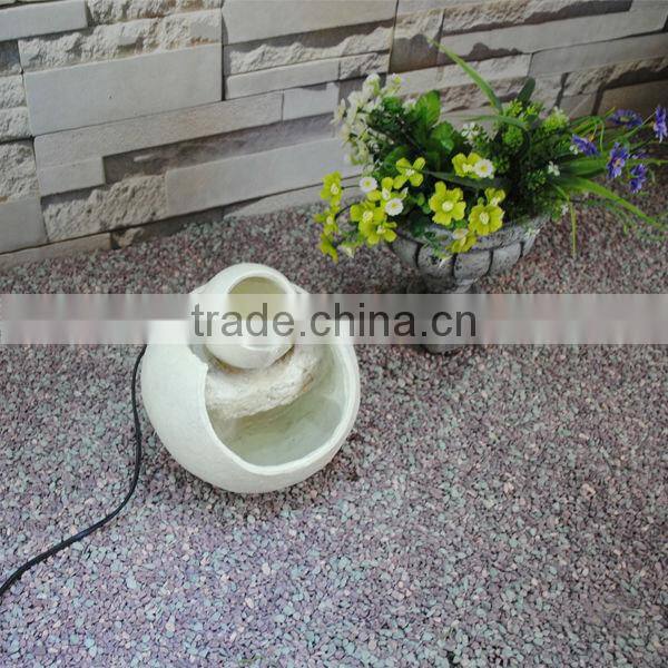 Small Round Tabletop Flower Ball Garden Water Fountain