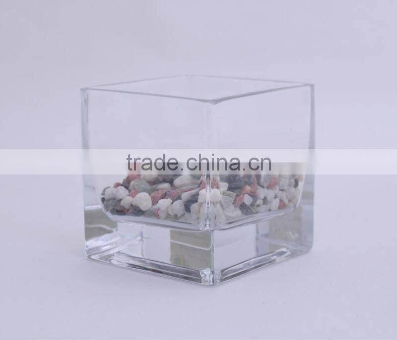 Promotional Handmade Square Glass Candle Holder Cheap