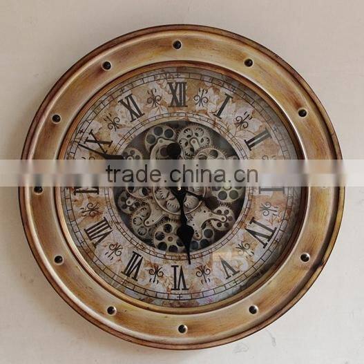 Decorative desktop clock stand on the table with bird decor