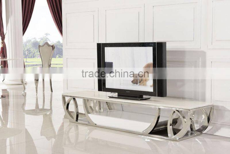 E380 2015 modern design marble top living room furniture TV stand