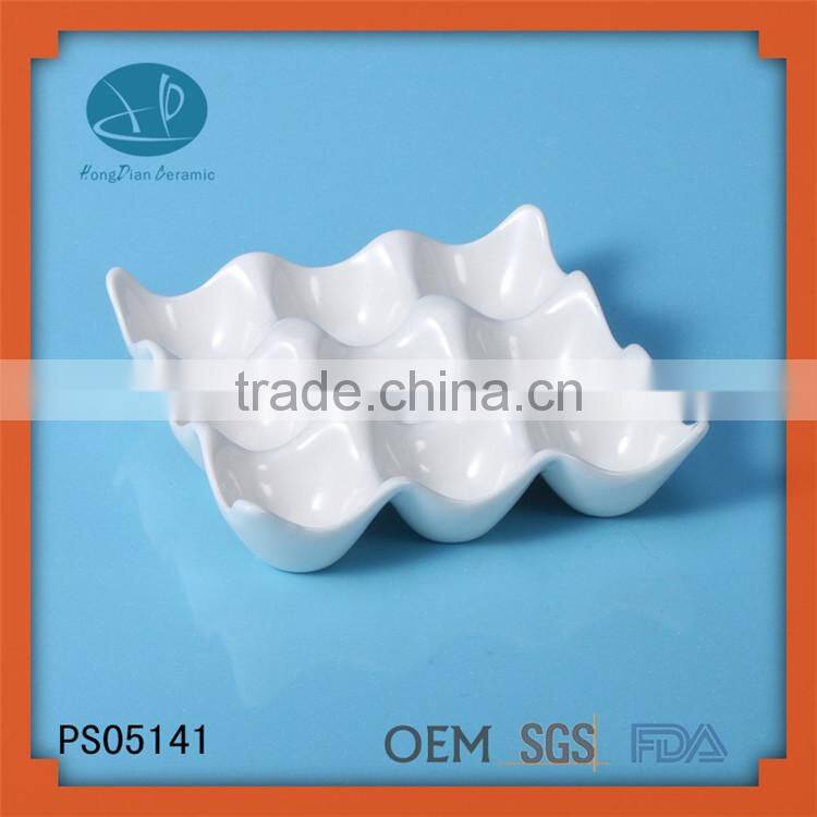 serving tray,ceramic egg base,porcelain egg plate